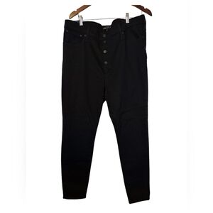 NWT J. Crew Mercantile High Rise Skinny Black Denim Pants 34